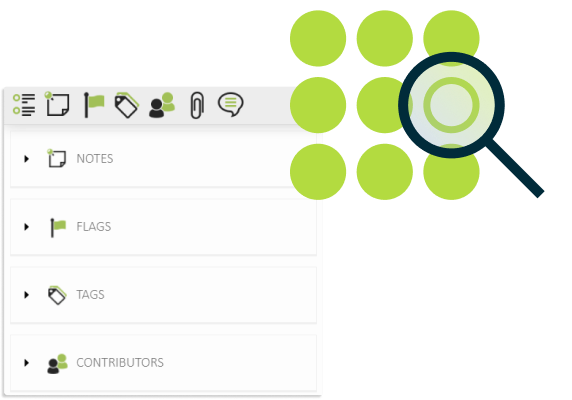 Contextualization: A screenshot of InfoLog Electronic Logbooks log entry details, like the notes, flags, tags, and contributors sections